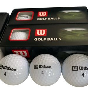 Wilson Golf Balls Number 4 Sports Set of 9 White Black  Game Accessories Unisex